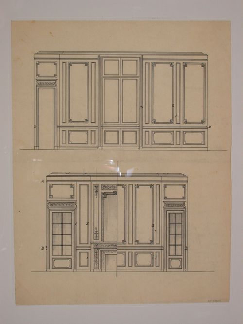 Drwg rel.to Chateau deLanchneil(?)-interior wall elevation