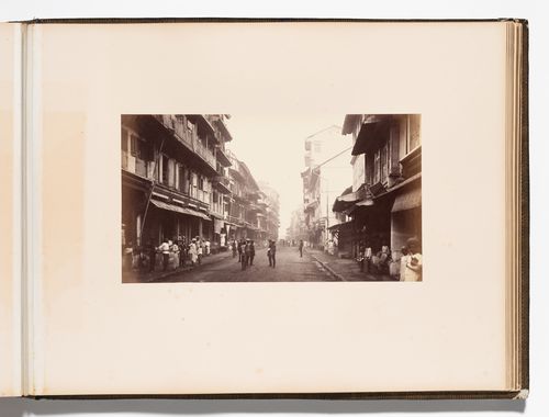View of Bohra Bazaar Street, Bombay (now Mumbai), India