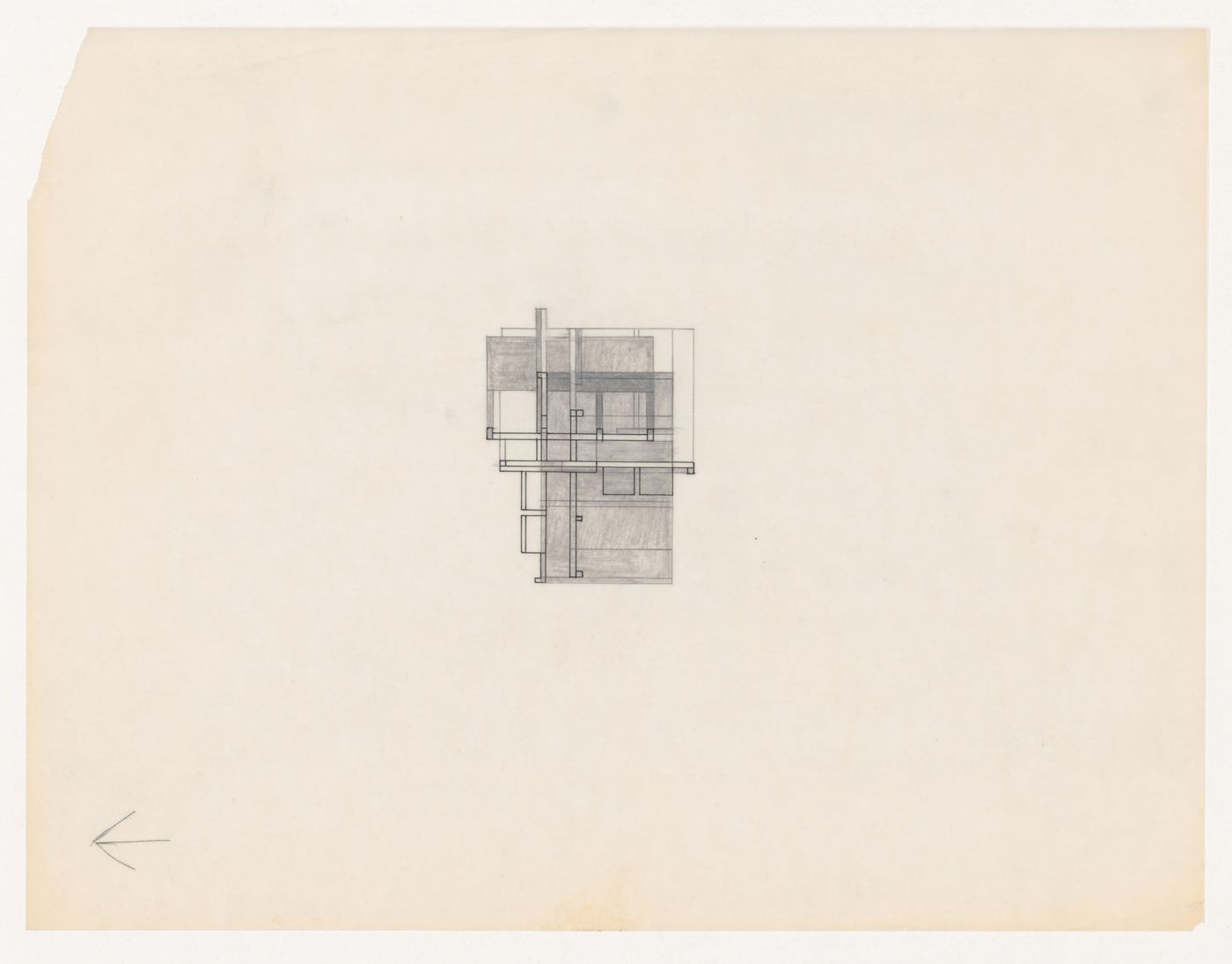 Sketch elevation for House VI, Cornwall, Connecticut