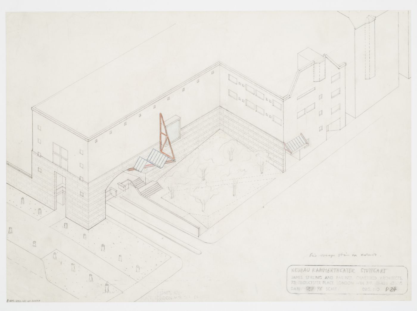 Staatsgalerie, Stuttgart, Germany: axonometric