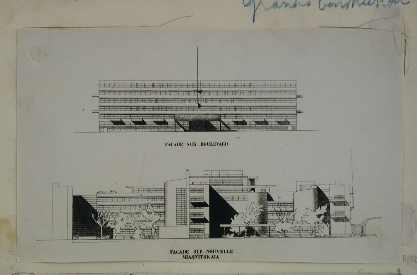 Le Corbusier. Centrosoyus, Moscou