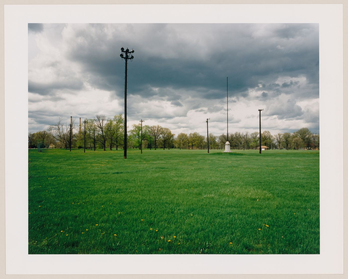 Viewing Olmsted: View across baseball field towards Ohio River, Shawnee Park, Louisville, Kentucky