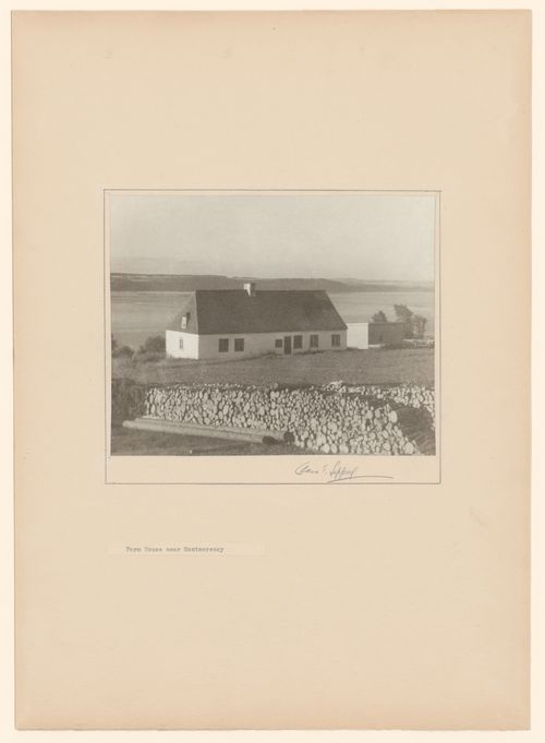 View of the principal façade of Manoir de Charlesville with the Saint Lawrence River in the background, Boischatel, Québec, Canada