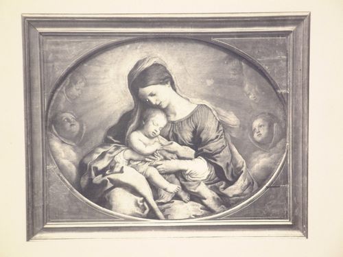 Photograph of the painting "Madonna and Child" by Sassoferrato, Rome [?], Italy