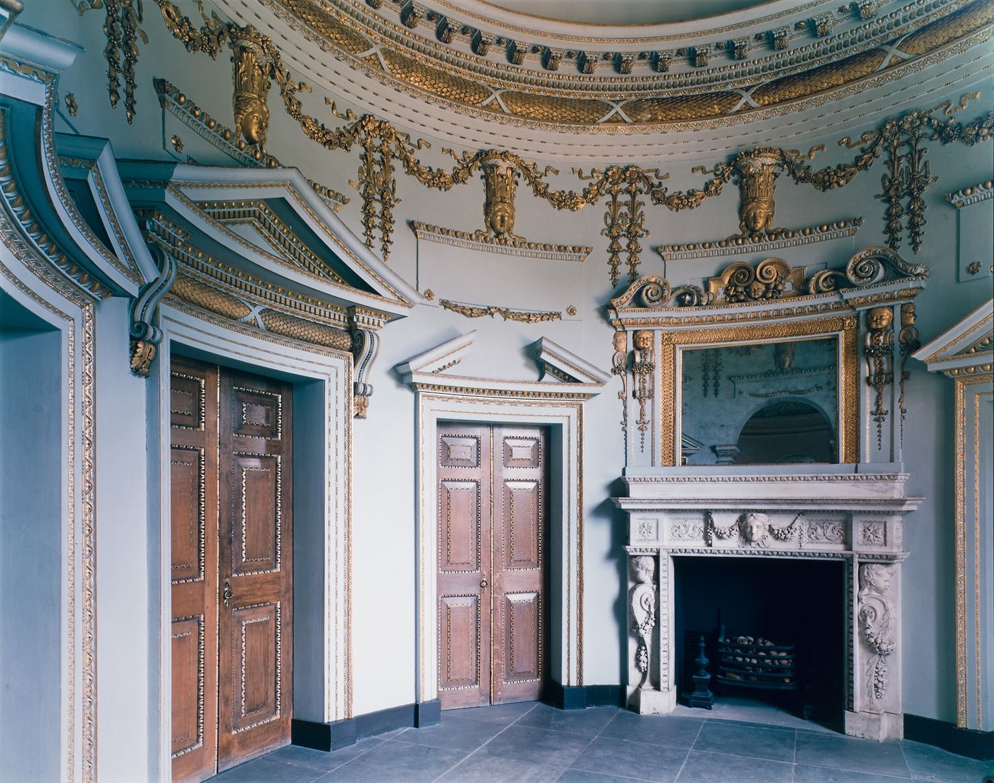 View of the Round Room of the Gallery, Chiswick House, Hounslow, London, England