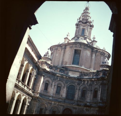 View of church of Sant'Ivo alla Sapienza, Rome, Italy