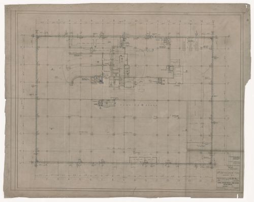 Sub-basement plan for Dominion Square Building, Montreal, Québec