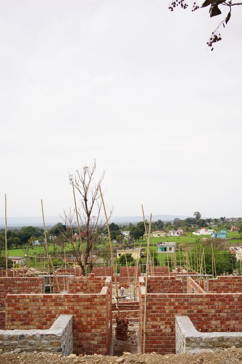 Weavers' Studio : view of complex under construction