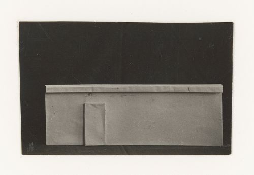 Photograph of a student model on the topic "Partial Division of Surface (Vertical and Horizontal, Relief and Shade)" for the "Space" course at the Vkhutemas (Higher State Artistic Technical Studios), Moscow
