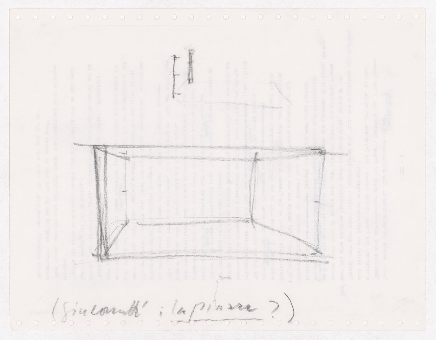 Sketch perspective and a partial sketch perspective for the E,D,E,N, Pavilion, Rheinfelden, Switzerland