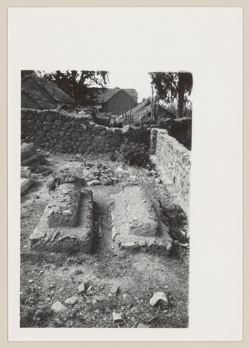 Graveyard with two graves, South America