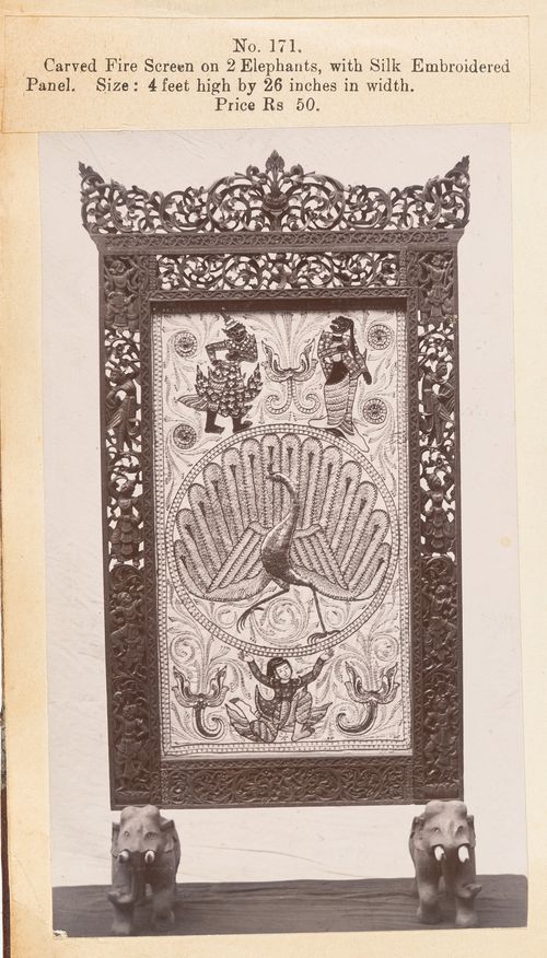 View of a fire screen, F. Beato Limited, C Road, Mandalay, Burma (now Myanmar)