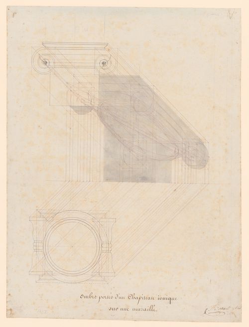 Study of shadows cast by an ionic capital