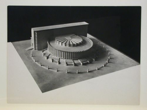 Photograph of a model for a Red Army Theater, Moscow