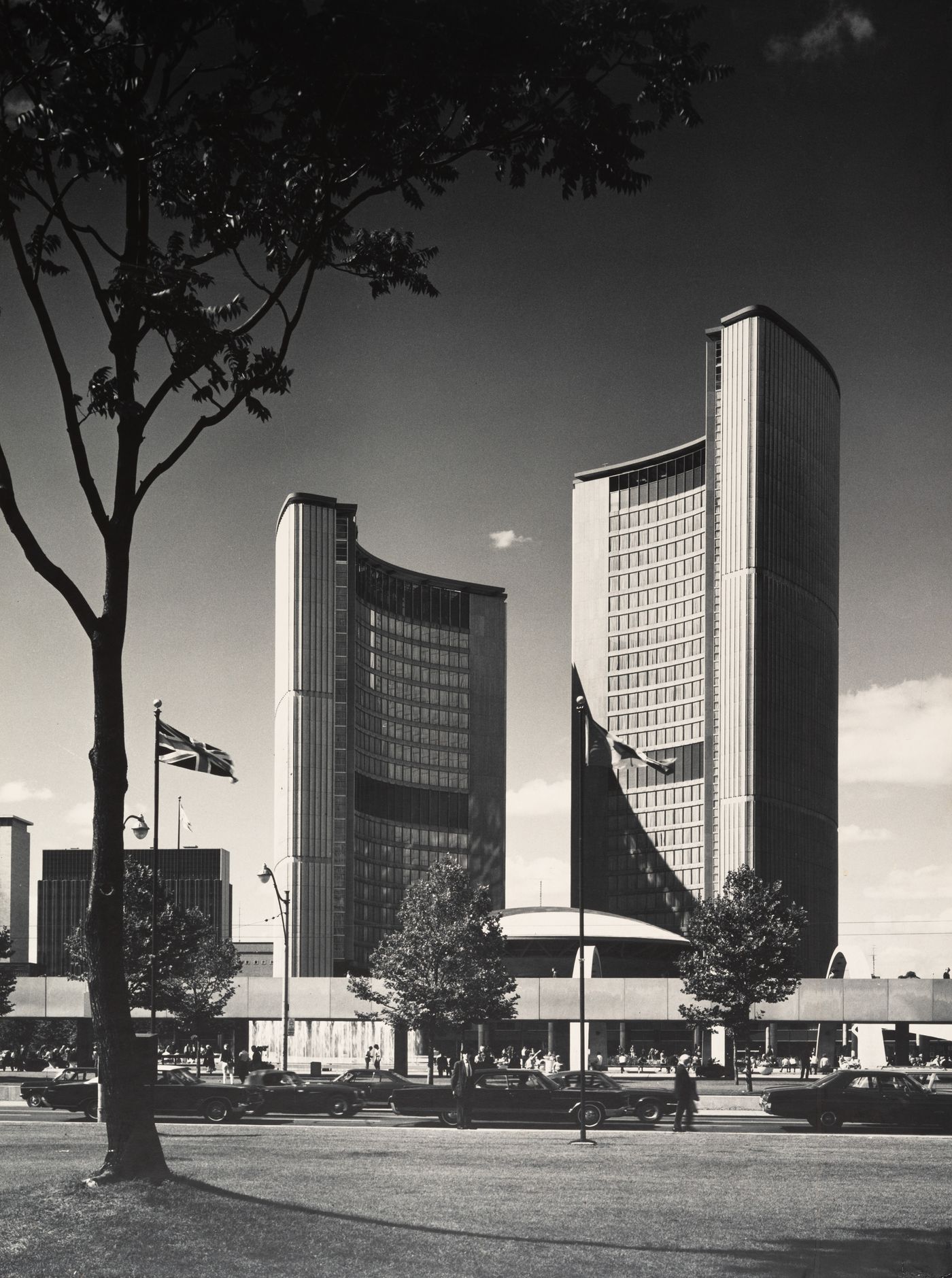 Presentation board of project photograph for Toronto City Hall and Civic Square, Toronto