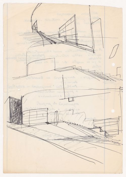 Notes and sketches for Banco Borges & Irmão II [Borges & Irmão bank II], Vila do Conde, Portugal