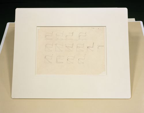 Questioning Pictures: Photograph of twenty-one studies for a cantillevered chair (Brno Chair Variations) by Ludwig mies van der Rohe, 1935