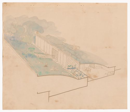 Perspective drawing for Viviendas en el espacio, Buenos Aires, Argentina