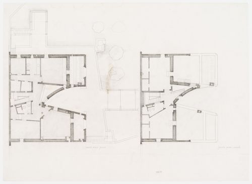 Plans of first and second floors for Casa Miggiano, Otranto, Italy