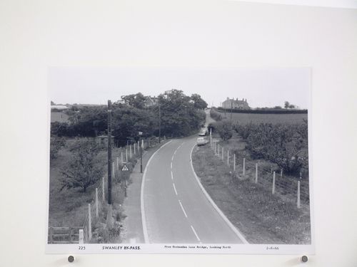 View from Hockenden Lane bridge, looking north, during construction of the Swanley Bypass, England