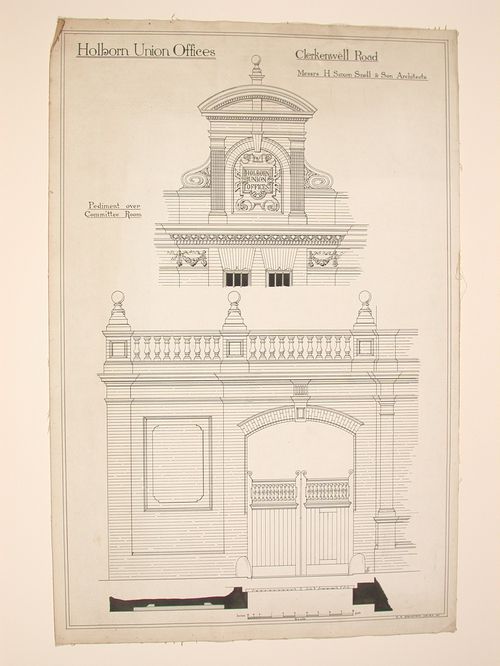 Holborn Union Offices, London - Elevation and details
