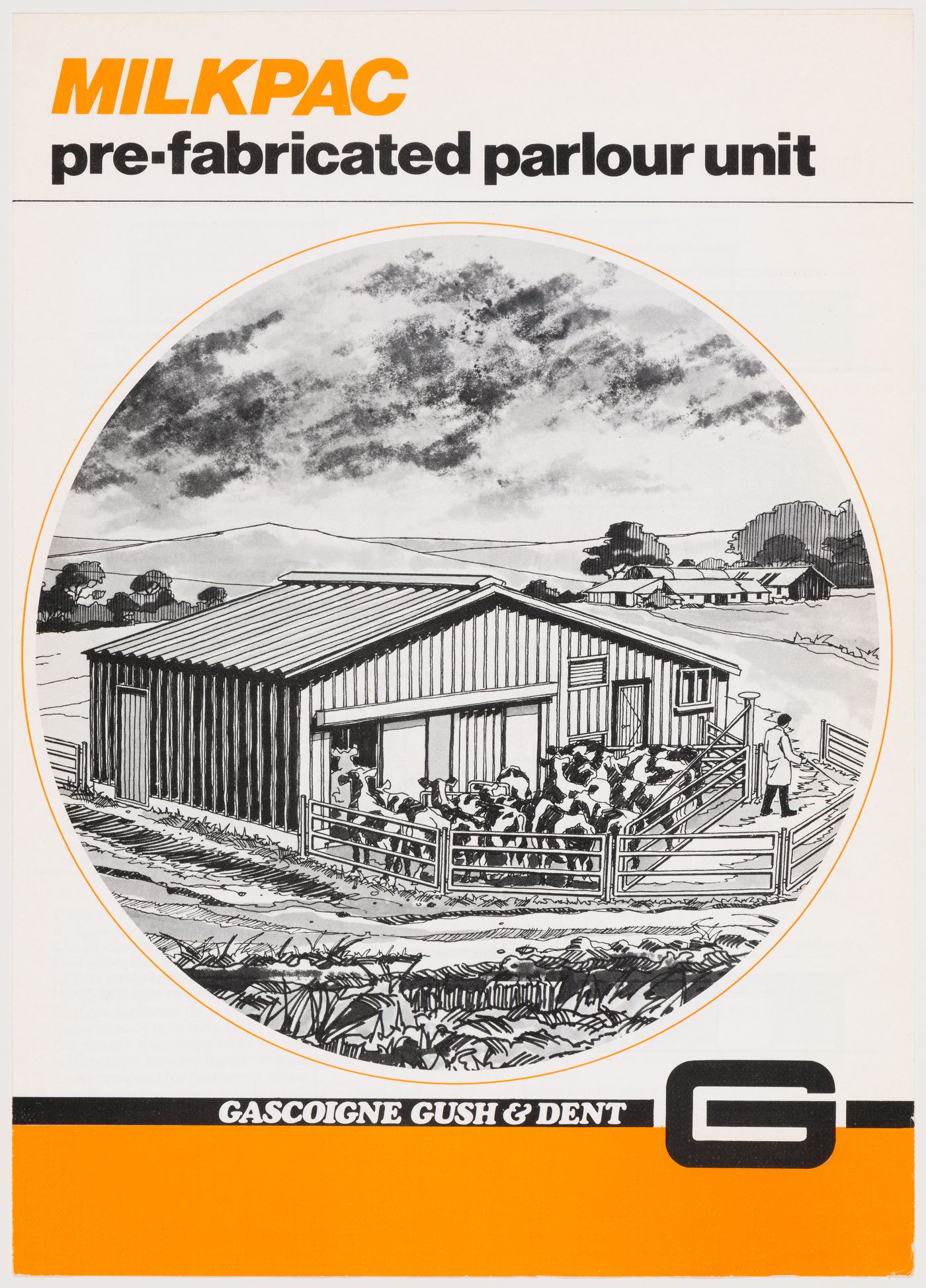 Leaflet about MILKPAC pre-fabricated parlour unit, from the project file "Westpen"