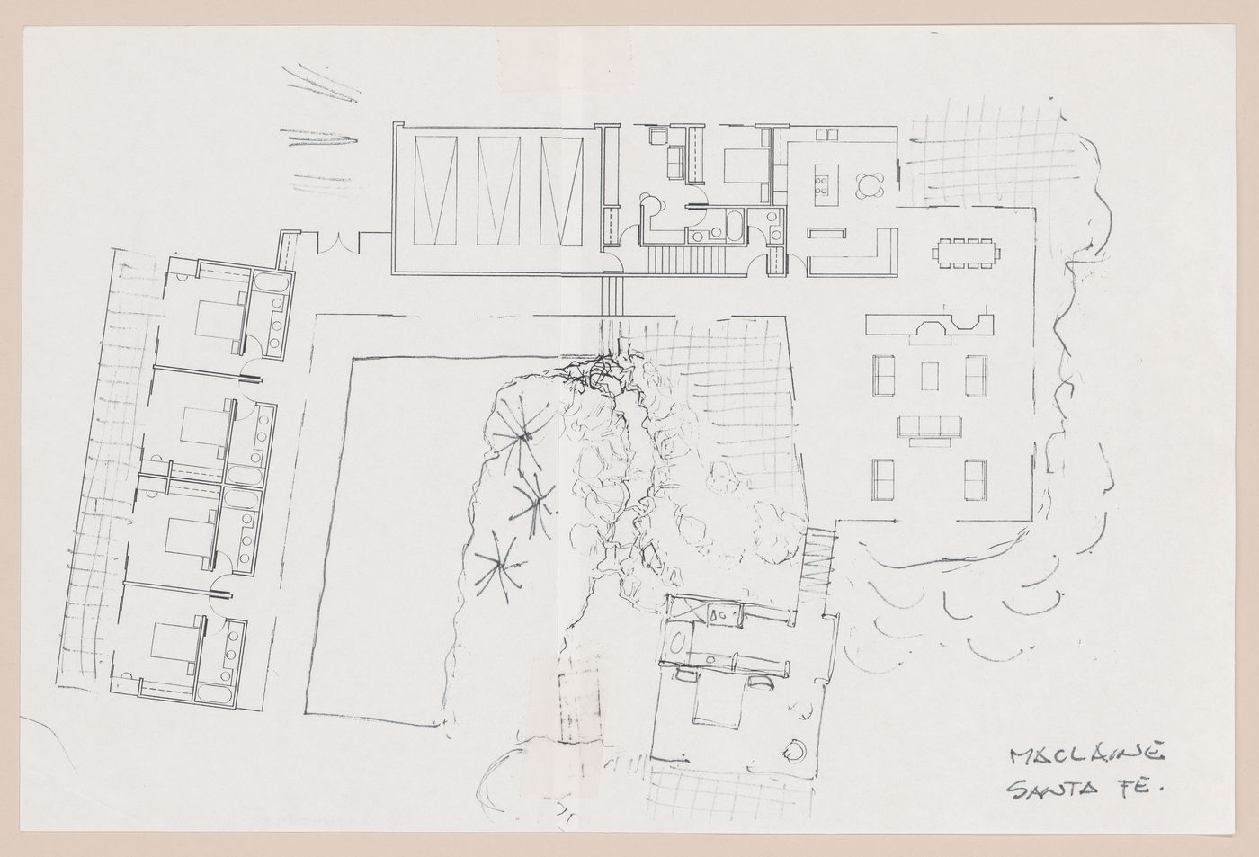 Sketch plan for Shirley MacLaine House, De Baca County, New Mexico