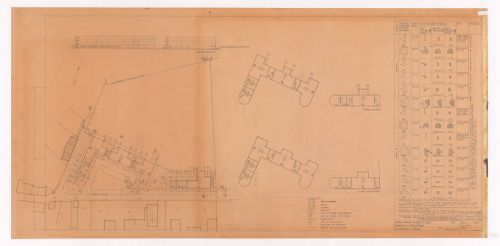 Floor plans and elevation for Loteamento Bárbara de Sousa, Ovar, Portugal