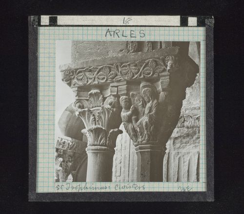 View of capitals in cloister of Saint-Trophime, Arles, France