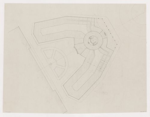 Ground floor plan for a city hall for the reconstruction of the Hofplein (city centre), Rotterdam, Netherlands