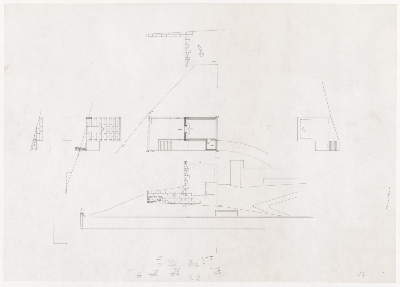 Plan and elevations for Casa Ana Costa, Quinta de S. Ovídio, Lousada, Portugal