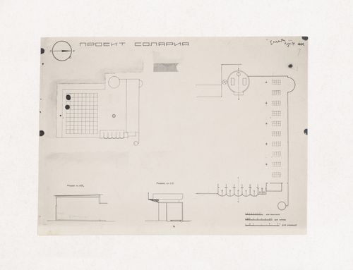 Photograph of a student drawing by Zhdanovich for a solarium for an unidentified course at the Vkhutein (Moscow Higher Technical Institute), Moscow
