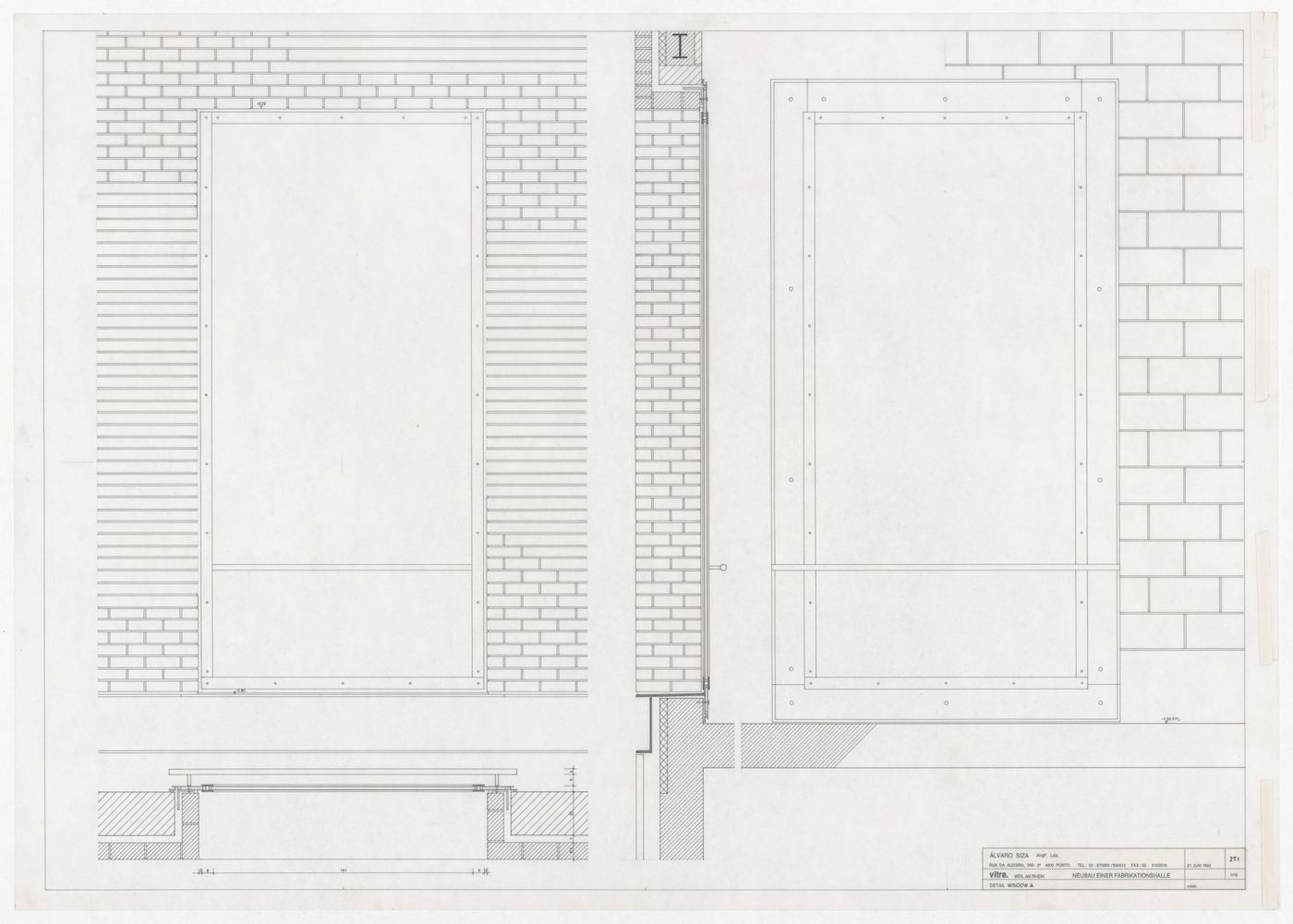 Window details for Vitra International, Weil am Rhein, Germany