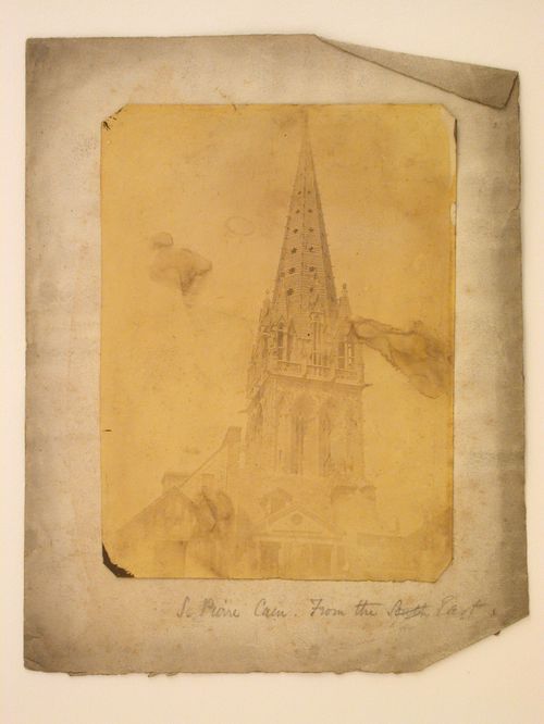 Partial view of the Church of Saint Pierre taken from the east and showing a tower, Caen, France