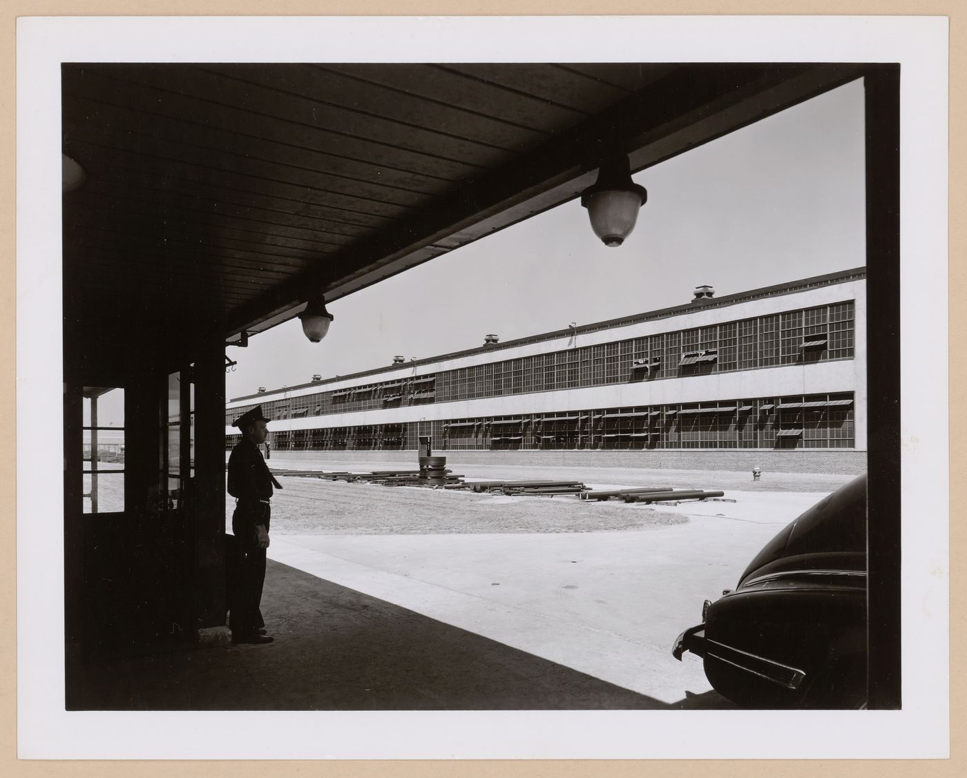 View of the principal façade of the Tool Shop (also known as Building No. 8), United States Naval Ordnance Assembly Plant, Center Line, Michigan