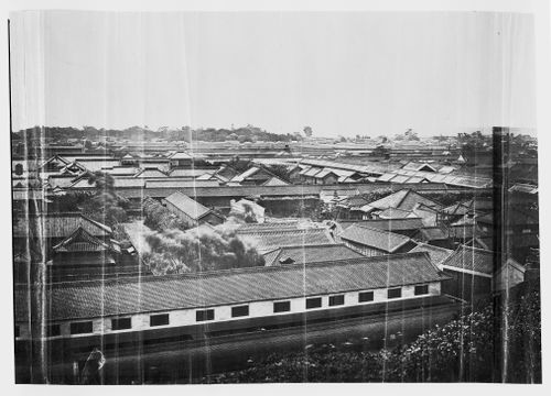 View of Edo (now Tokyo) showing daimyo residences, Japan