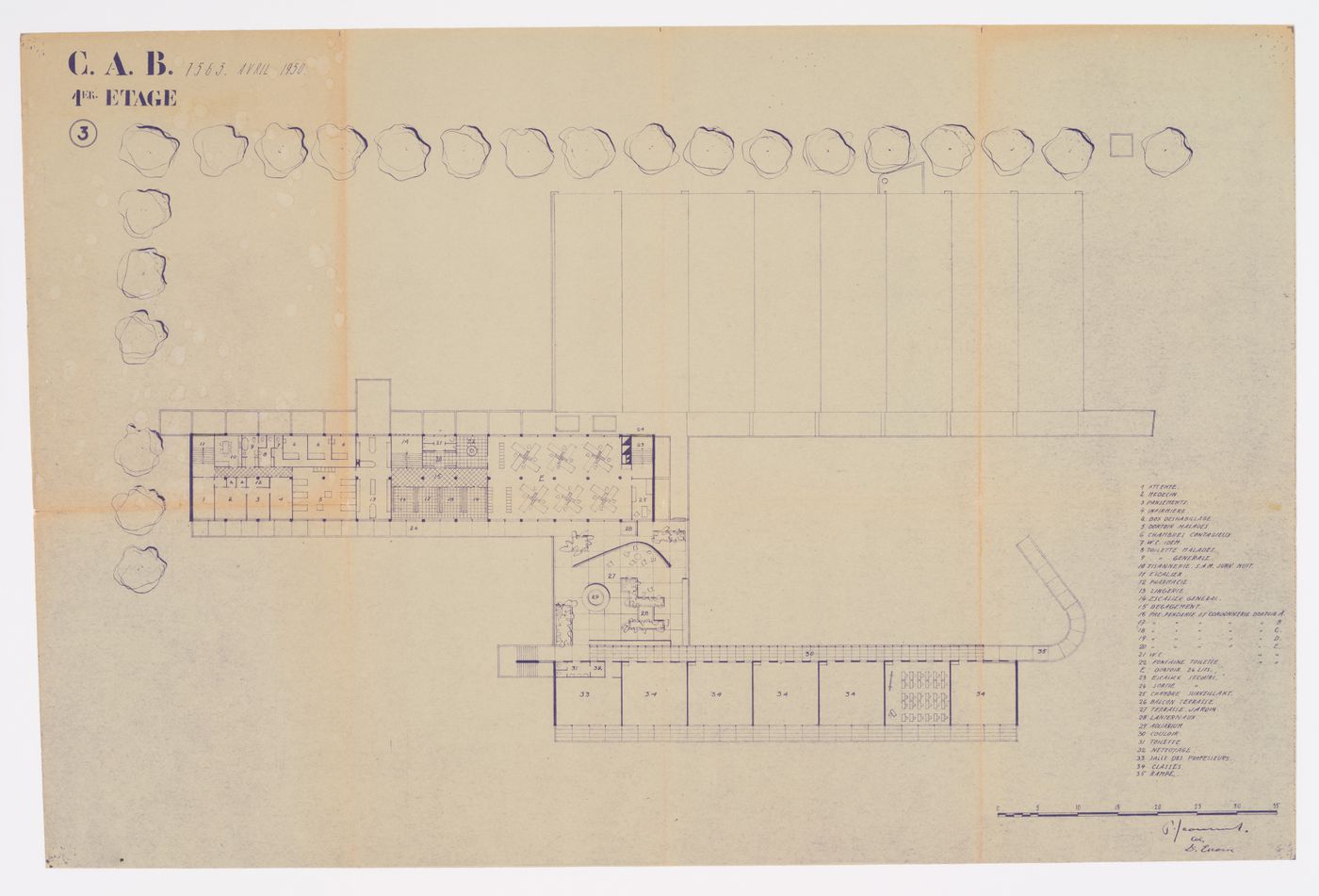 Floor plan for the Centre d'Apprentissage in Béziers, France