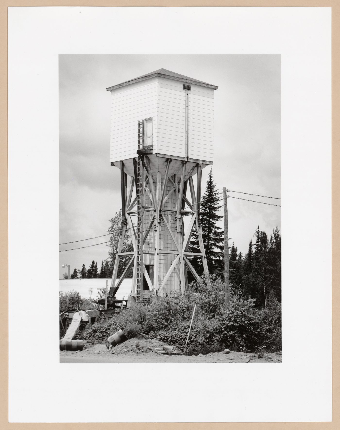 Water tower, Goldlund Mines Ltd., Sioux Lookout, Ontario, from the series The Forms of Canadian Industrial Architecture