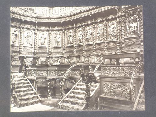 Partial view of the choir stalls in the Catedral de México, Mexico City, Mexico