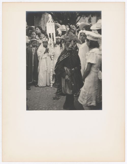 View of the procession of the Fiesta Mystery Dance, Taxco de Alarcón, Mexico