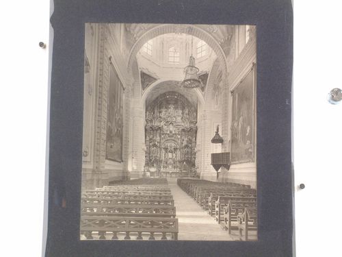 Interior view of the nave of the Church of Valenciana showing the high altar, La Valenciana, Guanajuato