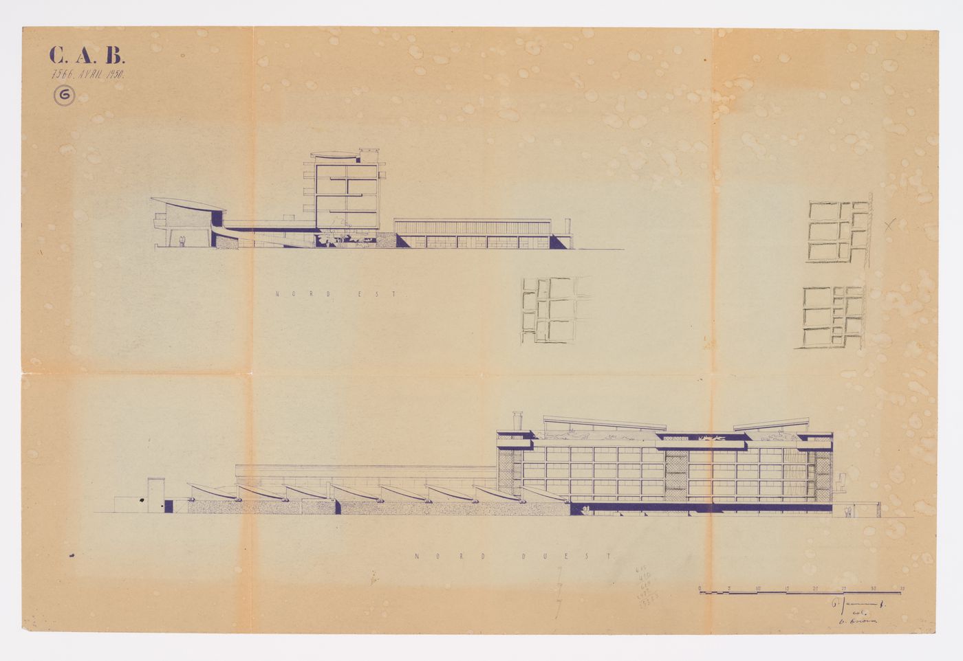 Elevation for the Centre d'Apprentissage in Béziers, France