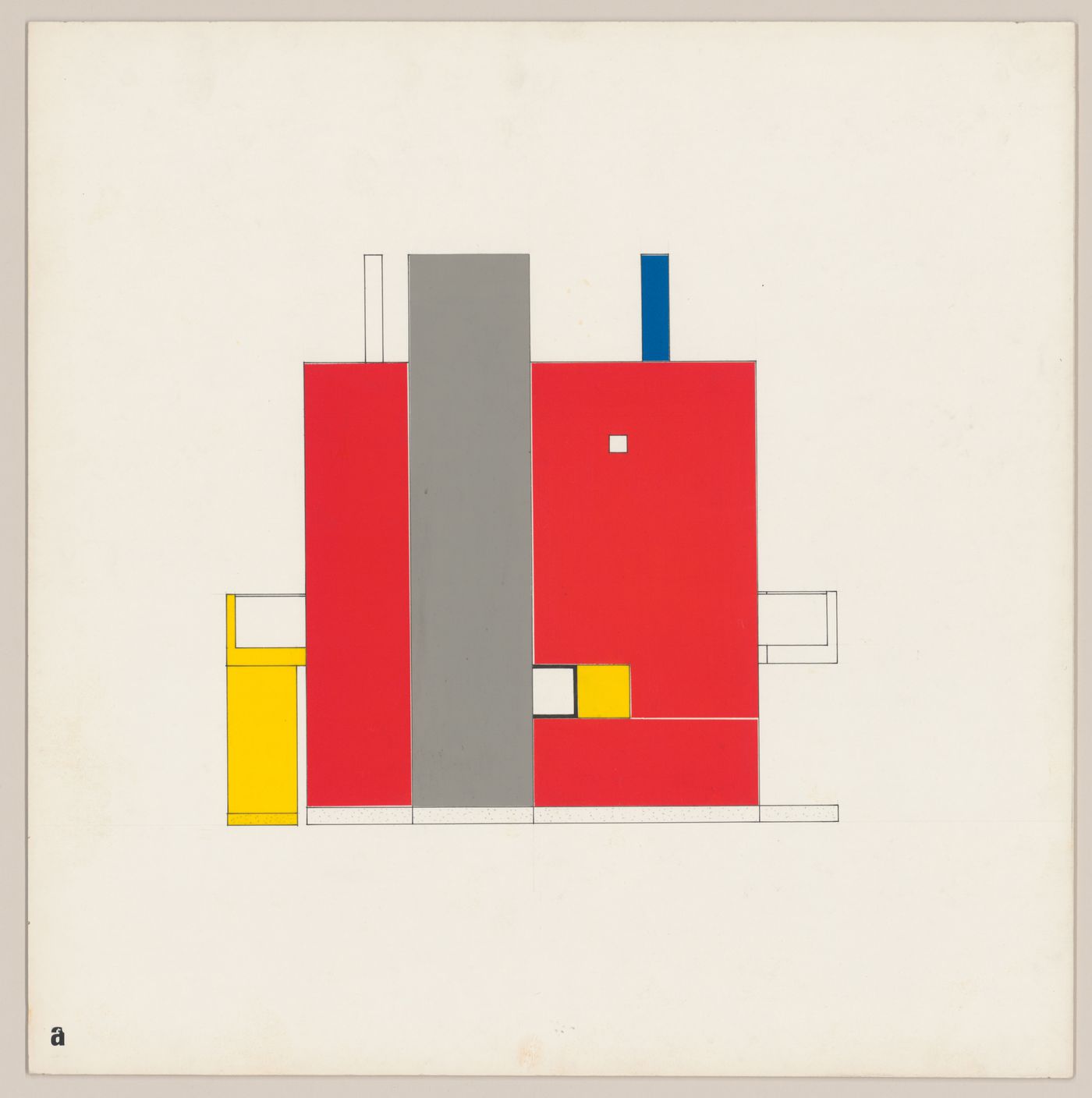 Elevation for Red-Yellow House A