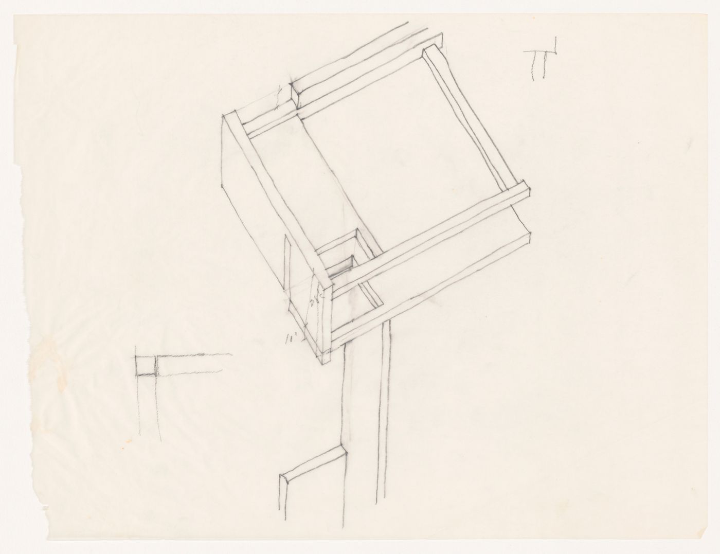 Sketch axonometric for House VI, Cornwall, Connecticut