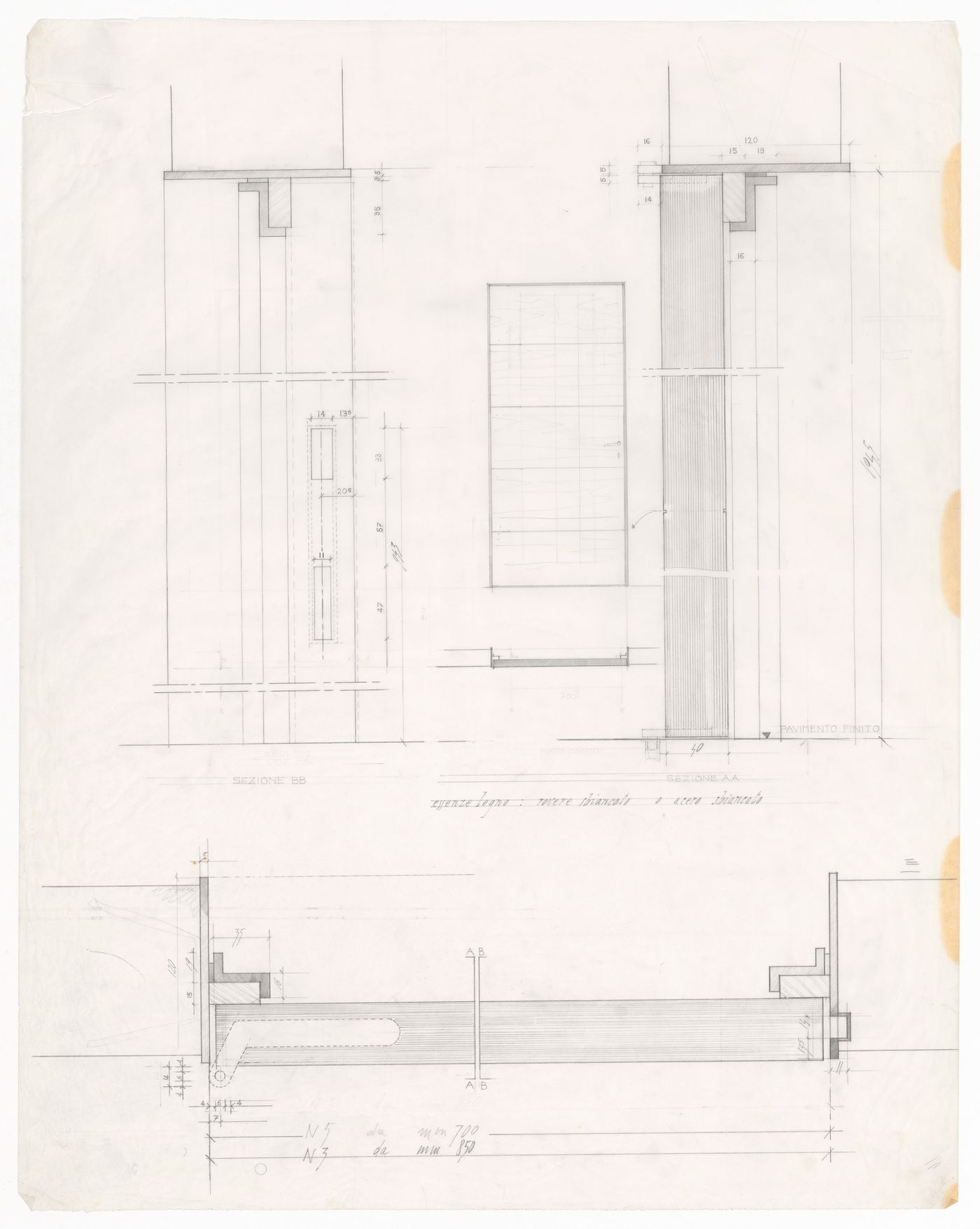 Details drawing for Studio Insinga, Italy