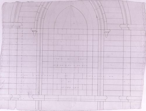 Elevation for a niche for the principal façade for Notre-Dame de Montréal