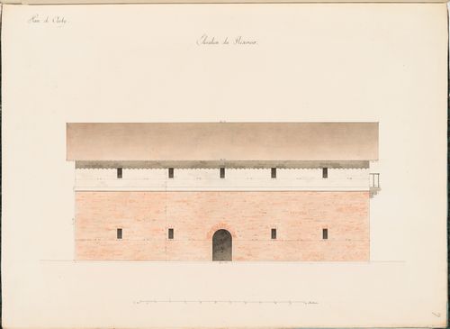 Elevation for a reservoir, Parc de Clichy