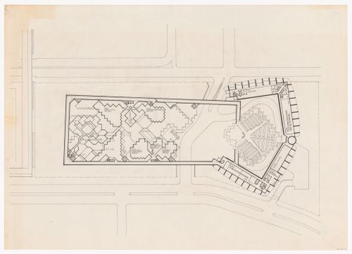 Plan for Pahlavi National Library Competition, Tehran, Iran