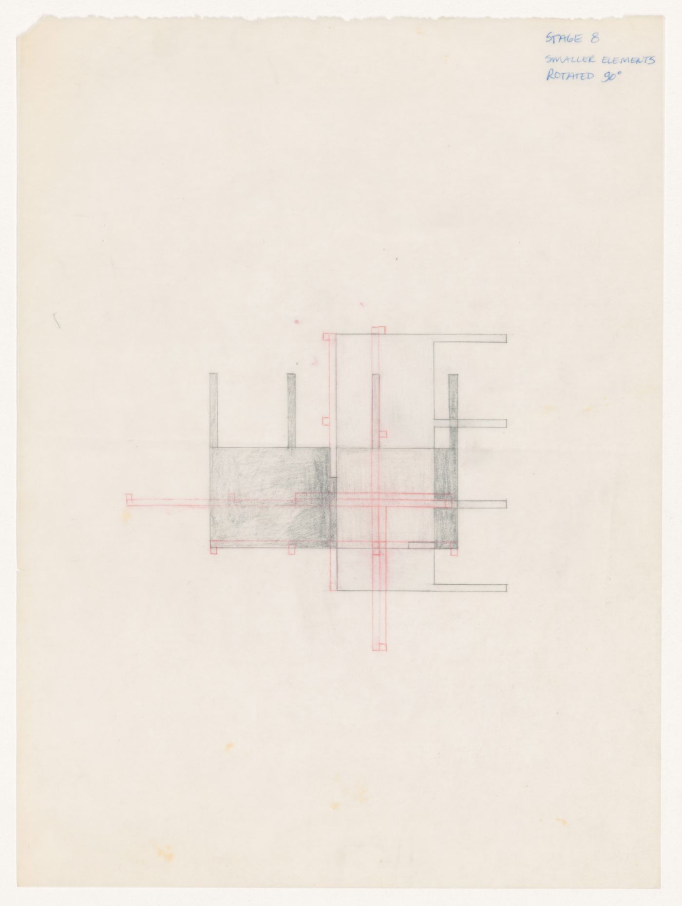 Sketch section for House VI, Cornwall, Connecticut