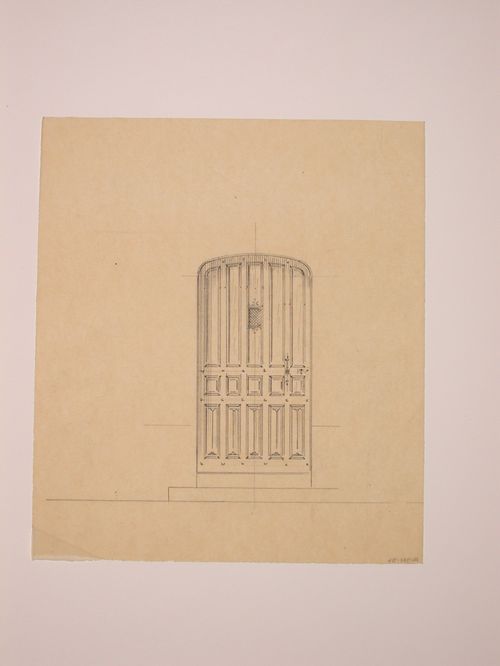 Drwg rel.to Chateau deLanchneil (?) - door elevation